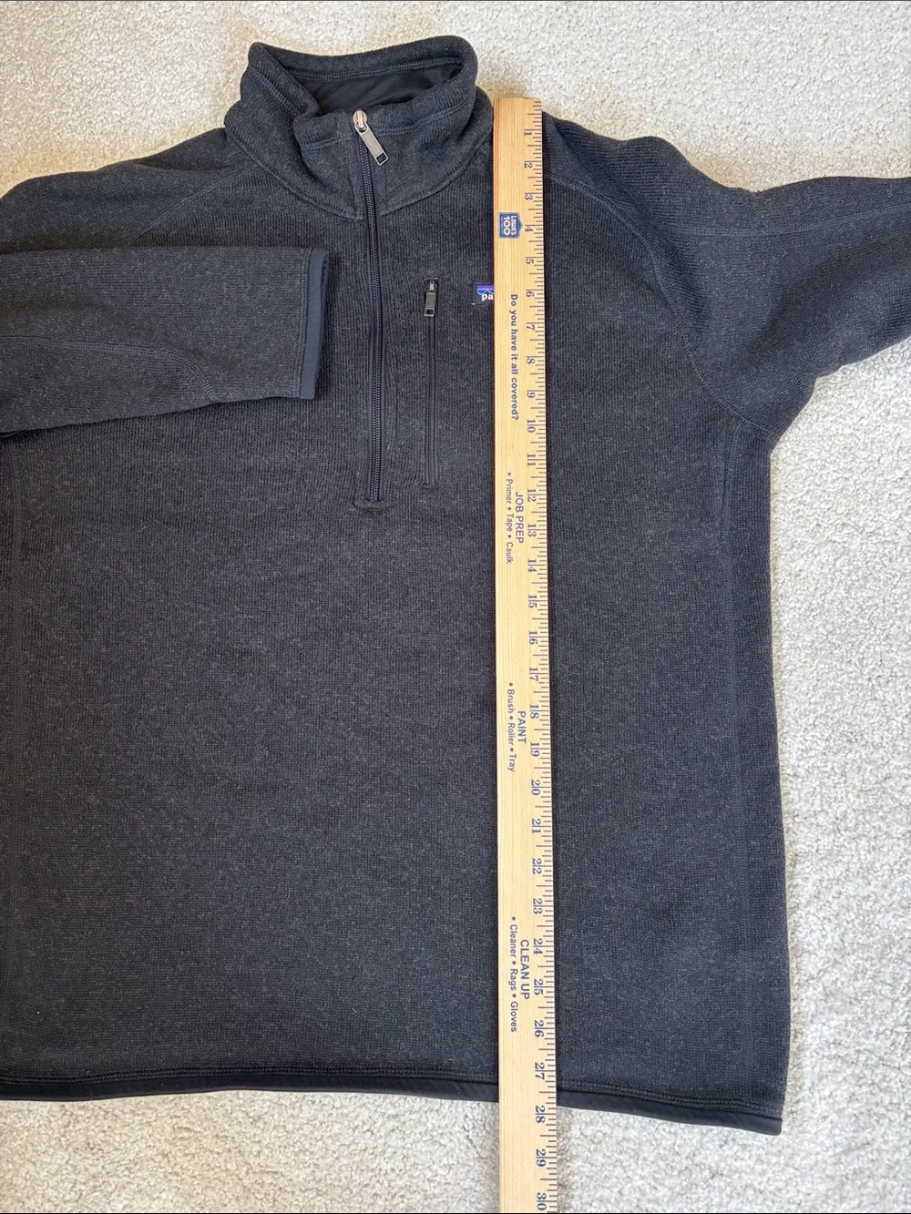 Patagonia Better Sweater 1/4 Zip 25522 Comfort Outdoors Black Mens Large